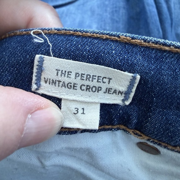 Madewell The Perfect Vintage Crop Jean Women's 31 Medium Wash Distressed - Picture 5 of 9